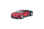 Bburago - Auta HOBBY, Bugatti Chiron, červeno-černá, 1:18