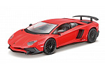 Bburago - Auta HOBBY, Lamborghini Aventador SV Coupé, červená, 1:24