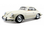 Bburago - Auta HOBBY, Porsche 356B Coupe (1961), Ivory krémová, 1:24