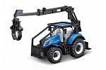 Bburago - FARMLAND Lesní traktor se 3 kládami - New Holland T7.315 HD, 10cm
