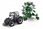 Bburago - FARMLAND, Valtra N174 s rotačními hráběmi, 10 cm