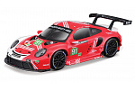 Bburago - RACE, Porsche 911 RSR v dekorativním boxu, červená, 1:43