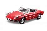 Bburago - Auta HOBBY, Alfa Romeo Spider (1966), červená, 1:32