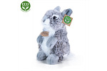 Rappa Pluszowy szary królik siedzący 20 cm ECO-FRIENDLY
