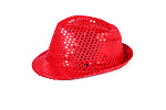 Rappa Czapka Disco czerwona ze światłem LED dla dorosłych