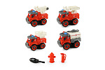 Rappa Zestaw samochodów strażackich do skręcania z akcesoriami