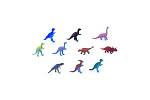 Rappa Dinozaury 10 sztuk w torbie 2 rodzaje