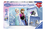 Ravensburger Puzzle dla dzieci Ravensburger Disney Princess Lodowe królestwo 3 x 49d