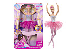 Mattel Barbie BŁYSZCZĄCY MAGICZNY BALET Z RÓŻOWĄ SPÓDNICĄ