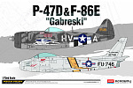 Academy Model Kit Samolot 12530 - P-47D & F-86E "Gabreski" LE: (1:72)
