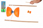 Teddies Diabolo duży zestaw plastik/drewno 35x12cm 2 kolory na karcie