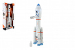Teddies Raketa vypouštějící páru plast 36cm na baterie se zvukem se světlem s doplňky v krabici 17x38x6,5cm