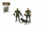 Teddies Zestaw żołnierze z akcesoriami, plastikowy wzór CZ na karcie 11,5x16cm