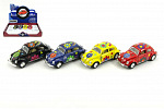 Teddies Auto Kinsmart VW Classical Beetle metal/plastik 13cm chowany 4 kolory 12szt w pudełku