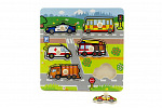 Teddies Wkładka Moje pierwsze samochody drewno 6 szt. 22,5x22,5x2,5 cm 12m+ MPZ