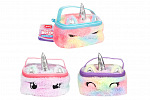 Teddies Kosmetyczka pluszowa Teddies Unicorn 16x12cm 3 kolory