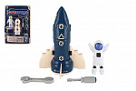Teddies Zestaw kosmiczny do skręcania z plastiku z akcesoriami 2 rodzaje na karcie 21,5x32x4cm
