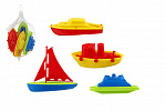 Teddies Zestaw do wanny łódeczki 4 szt. plastik w siatce 10x13cm 18m+