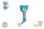 babyted Medvídek babyted pískátko/kousátko medvěd plyš 25cm  na kartě v sáčku 0m+