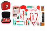 Teddies Doktorská sada s doplňky látka/plast v látkovém kufříku