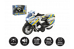 Teddies Motocykl Policja 12 cm Metal/Plastik Dwustronny na baterie ze światłem i dźwiękiem CZ w pudełku 15x11
