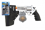 Teddies Składany pistolet Police 20 cm w etui z plastikową plakietką na karcie