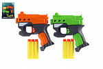 Teddies Pistolet 2 szt. 12cm plastikowy na naboje piankowe + 6 szt. nabojów na karcie