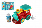 Teddies Lokomotywa bańki mydlane + płyn plastik 18cm na baterie z dźwiękiem i światłem w pudełku 19x14x11,5cm