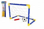 Teddies Bramka piłkarska plastikowa 44x31cm z piłką i pompką w woreczku 14x46x4cm