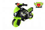 Odrážedlo motorka zeleno-černá plast na baterie se světlem se zvukem v sáčku 36x53x74cm
