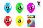Balonek/Balonky nafukovací Krtek 12" průměr 30 cm 5ks v sáčku 13,5x18cm karneval