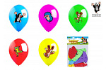 Balonek/Balonky nafukovací Krtek + kamarádi 12" průměr 30 cm 5ks v sáčku 13,5x18cm karneval