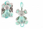 Teddies Pluszowa grzechotka w kształcie misia Koala, 19 cm, zawieszona na słupku./przewóz nat. zielony automat do gry na karcie w torbie 0+
