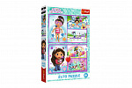 Trefl Puzzle 2x70 Zagraj z Gabby 27,5x18cm w pudełku 19x29x4cm