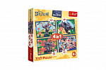 Trefl Puzzle 4 w 1 Lilo&Stitch Wakacje na Hawajach 28,5x20,5cm w pudełku 28x28x6cm