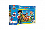 Trefl Puzzle Trefl 104 XL Super Shape Przyjaciele szczeniąt Paw patrol 60x40cm w pudełku 40x27x6cm