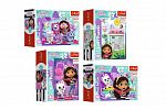 Trefl Minipuzzle 54 elementy Gabby is always fun/Gabby´s Dollhouse 4 rodzaje w pudełku 6,5x9cm 40szt w pudełku