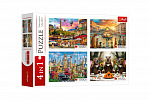Trefl Puzzle 4v1 Malovaná města + Kapybary 4000 dílků 68,3x48cm v krabici 40x27x9cm