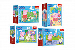 Trefl Minipuzzle 54 elementy Happy Day Świnki Peppa/Świnka Peppa, 4 rodzaje