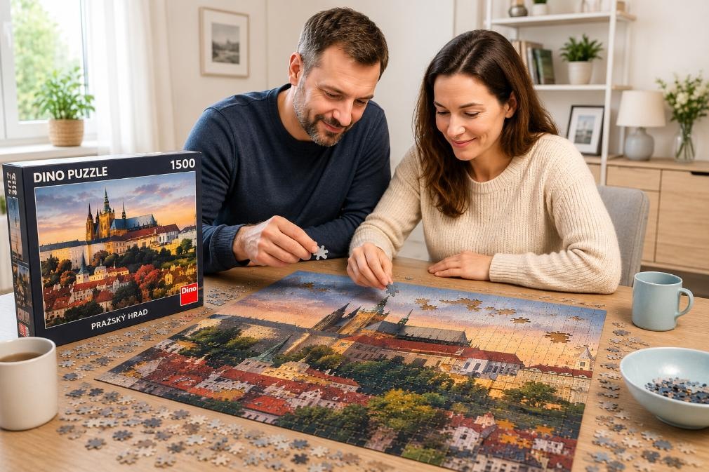 Puzzle 1500 dílků Pražský hrad pro dospělé a páry