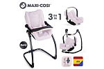 Smoby 3v1 Autosedačka a židlička MC&Q pro panenky světle růžová