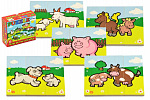 Teddies Puzzle Moje prvé zvieratká drevené 18 dielikov pre najmenších v krabičke 13x11,5x4,5cm 12m+ MPZ