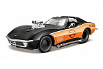 Maisto - Harley-Davidson Custom, 1970 Chevrolet Corvette, 1:24