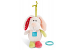 NICI MFN plyš Zajačik na zavesenie s hracím strojčekom, 18cm
