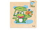 Woody Puzzle na doske - vývoj žaby