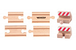 Woody Příslušenství k dráze - Propojovací koleje a zarážky, 6ks
