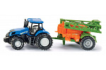 SIKU 1668 Super - Traktor s prívesom na rozprašovanie hnojiva