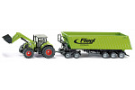 SIKU Farmer - Traktor s predným nakladačom a prívesom 1:50
