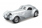 Bburago - Auta HOBBY, Bugatti Atlantic, stříbrná, 1:24