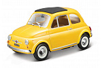 Bburago - Auta HOBBY, Fiat 500F (1965), žlutá, 1:24